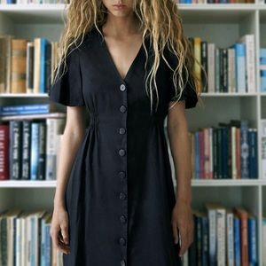 Flowing A-line Midi Dress